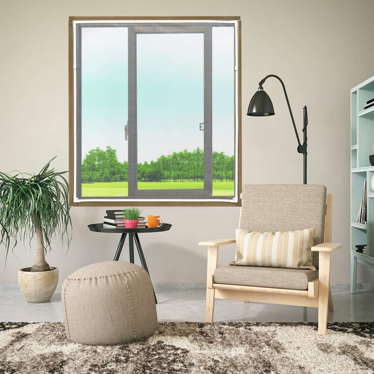 Midge Window Flyscreen - Black Frame / 1m x 1m, image 3
